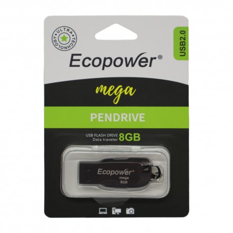 PEN DRIVE ECOPOWER 8GB MEGA USB 2.0