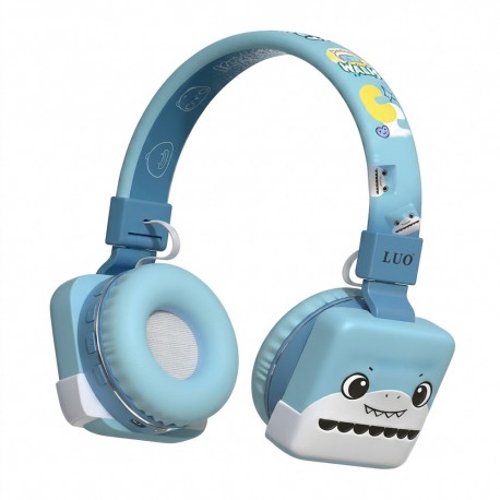 FONE DE OUVIDO LUO LU-998 - TUBARAO - BLT/LED/AZUL