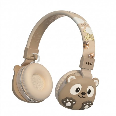 FONE DE OUVIDO LUO LU-998 - URSO - BLT/LED/MARROM