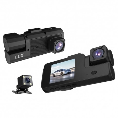 CAMARA CAR (DVR) LUO LU-E140 - FHD - 3 CAM