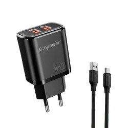 CARREGADOR ECOPOWER EP-7211 - USB-C/USB-C - 15W