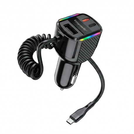 CARREGADOR 12V ECOPOWER EP-7209 1-USB/1-TC
