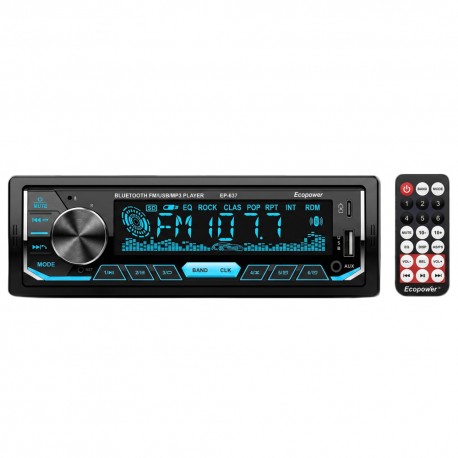 RADIO CAR ECOPOWER EP-637 - BLT/USB/SD/FM