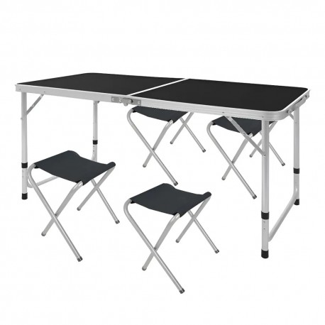 MESA CAMPING + 4 BANQUITOS SA23710 - 120X60X70CM