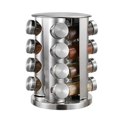 PORTA TEMPEROS 16-PCS INOX/VIDRO/11094