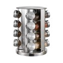 PORTA TEMPEROS 16-PCS INOX/VIDRO/11094