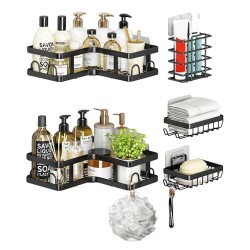 KIT PRATELEIRA PARA BANHEIRO - PORTA SHAMPOO SP-1726 - 5 PCS