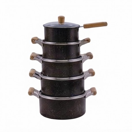 KIT DE PANELAS MILE POT STAINLESS - 5 PCS