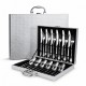 KIT DE TALHERES 8010 - MALETA PRATA - 24 PCS
