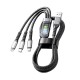 CABO USB PARA CELULAR 3 EM 1 - 100W - LIGHTNING/T-C/V8