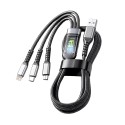 CABLE USB PARA CELULAR 3 EN 1 - 100W - LIGHTNING/T-C/V8