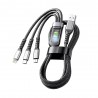 CABLE USB PARA CELULAR 3 EN 1 - 100W - LIGHTNING/T-C/V8