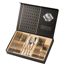 KIT DE TALHERES MALETA PRETA - 24 PCS