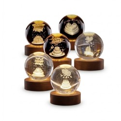 GLOBO DE CRISTAL DECORATIVO SATE C097
