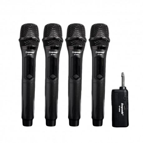 MICROFONE ECOPOWER EP-M608 - SEM FIO - 4 MIC